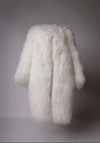 L.A. White Mongolian Fur Coat (Long)